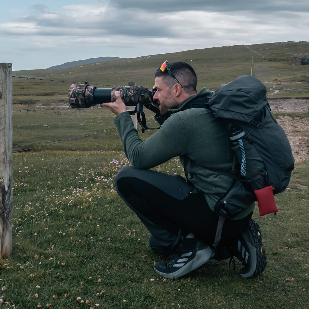 Gabriel photographing
